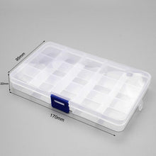 Load image into Gallery viewer, Plastic Storage Boxes Slots Adjustable Packaging Transparent Tool Case Craft Organizer Box Jewelry Accessories Rectangle Plastic Jewelry Box with Movable Dividers Earring Storage Containers
