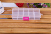 Load image into Gallery viewer, Plastic Storage Boxes Slots Adjustable Packaging Transparent Tool Case Craft Organizer Box Jewelry Accessories Rectangle Plastic Jewelry Box with Movable Dividers Earring Storage Containers
