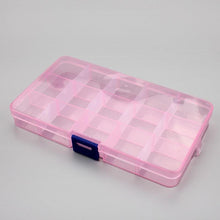 Load image into Gallery viewer, Plastic Storage Boxes Slots Adjustable Packaging Transparent Tool Case Craft Organizer Box Jewelry Accessories Rectangle Plastic Jewelry Box with Movable Dividers Earring Storage Containers
