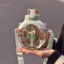 Load image into Gallery viewer, Plastic Water Bottle Portable Outdoor Bounce Cap Plastic Cup Cute Creative Student Water Bottle Fashionable Sports Water Bottle Water Bottle With Straw Leakproof BPA-Free Water Bottle For Children School Kids
