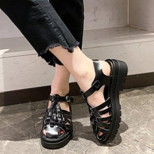 Load image into Gallery viewer, Platform Women's Sandals Summer Fashion Women Beach Classic Sandal Comfortable Beach  Pool Platforms Sandals With Buckle Open Toe Ankle Strap Thick-Soled Casual Women's Shoes
