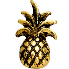 Load image into Gallery viewer, 16G 1/4 Gold PVD Pineapple Pizzazz Cartilage Tragus Earring
