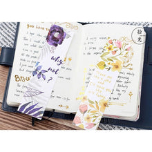 Load image into Gallery viewer, Poetic Flower Boxed Paper Art Small Fresh Bookmarks Stationery School Supplies Kids Gift Bookmarks Positive Page Marker For School Office Students Bookworm Presents
