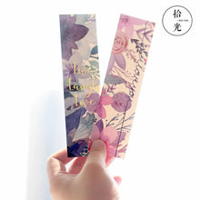 Load image into Gallery viewer, Poetic Flower Boxed Paper Art Small Fresh Bookmarks Stationery School Supplies Kids Gift Bookmarks Positive Page Marker For School Office Students Bookworm Presents
