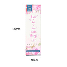 Load image into Gallery viewer, Poetic Flower Boxed Paper Art Small Fresh Bookmarks Stationery School Supplies Kids Gift Bookmarks Positive Page Marker For School Office Students Bookworm Presents

