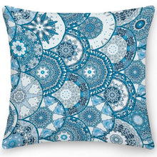 Load image into Gallery viewer, Polyester Pillow Case Square Cushion Cover Pillow Double Sides Ethnic Flower Bohemian Throw Pillow Covers Pillow Covers Retro Floral Cushion Covers Spiritual Decor Square Pillowcase Office Home Decoration
