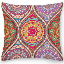 Load image into Gallery viewer, Polyester Pillow Case Square Cushion Cover Pillow Double Sides Ethnic Flower Bohemian Throw Pillow Covers Pillow Covers Retro Floral Cushion Covers Spiritual Decor Square Pillowcase Office Home Decoration
