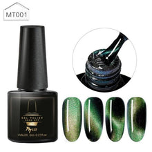 Load image into Gallery viewer, Popular Cat Eye Gel Nail Polish Magnetic Colorful UV Rainbow Gel Fashion Charming Effect Modern Design
