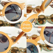 Load image into Gallery viewer, Popular Sunglasses For Children Boy/Girl New Elegant Leopard Double Color Cartoon Bear Shapes New Round Shape Sunglasses For Kids As Well As For Women And Men
