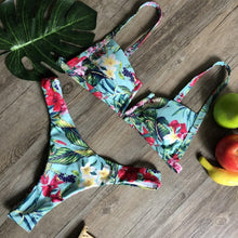 Load image into Gallery viewer, Popular Women's Beachwear  Bikini Set Swimwear Push-Up Padded Swimsuit Floral Bikini Set Low Rise Ruffled Two Pieces Swimsuit Push Up Bathing Suit Swimwear
