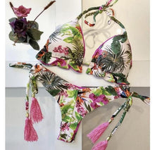 Load image into Gallery viewer, Popular Women's Beachwear  Bikini Set Swimwear Push-Up Padded Swimsuit Floral Bikini Set Low Rise Ruffled Two Pieces Swimsuit Push Up Bathing Suit Swimwear
