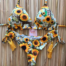 Load image into Gallery viewer, Popular Women's Beachwear  Bikini Set Swimwear Push-Up Padded Swimsuit Floral Bikini Set Low Rise Ruffled Two Pieces Swimsuit Push Up Bathing Suit Swimwear
