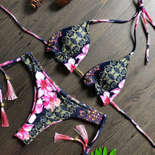Load image into Gallery viewer, Popular Women's Beachwear  Bikini Set Swimwear Push-Up Padded Swimsuit Floral Bikini Set Low Rise Ruffled Two Pieces Swimsuit Push Up Bathing Suit Swimwear
