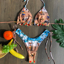 Load image into Gallery viewer, Popular Women's Beachwear  Bikini Set Swimwear Push-Up Padded Swimsuit Floral Bikini Set Low Rise Ruffled Two Pieces Swimsuit Push Up Bathing Suit Swimwear
