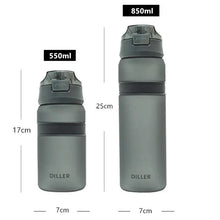 Load image into Gallery viewer, Portable 6 Colors Tritan Material Water Bottle With Straw Outdoor Sport Fitness Drinking Bottles Durable Plastic Bottle
