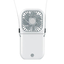 Load image into Gallery viewer, Portable Air Conditioner Hanging Neck Fan With 3000mAh Power Bank Mini Folding USB Handheld Desk Air Cooler Fan Personal Foldable USB Rechargeable Fan Operated for Home Office Outdoor Travel
