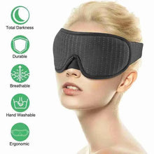 Load image into Gallery viewer, Portable Black Block Light Eye Soft Comfortable Eye Cover For Travel/Light Sleepers/Meditation Elastic Silk Sleep Eye Mask Adjustable Eye Patch
