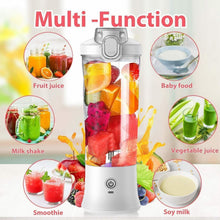 Load image into Gallery viewer, Portable Blender 600ml Electric Juicer Fruit Mixers 4000mah Usb Rechargeable Smoothie Mini Blender Personal Juicer Colorful Cup  Personal Size Blender Mini Fruit Mixer Milkshake Smoothie Maker With Usb Rechargeable Juicer
