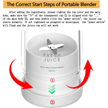 Load image into Gallery viewer, Portable Blender Bottle Electric Juicer
