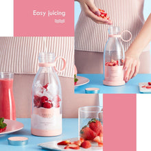 Load image into Gallery viewer, Portable Blender Juicer Bottle Mixer Electric Wireless Charge Mini Fruit Mixers Juicer Cup Blender Milkshake Juice Maker Machine Portable Mini Blender with Wireless Charging for Home, Office &amp; Outdoor Juicer

