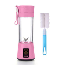 Load image into Gallery viewer, Portable Blender Mini Mixer Electric Juicer Machine Fresh Fruit Juice Blender Smoothie Maker Blender Cup Bottle A Travel Kitchen Portable USB Electric Fruit Juicer Squeezer Bottle Kitchen Tool for Orange Lemon

