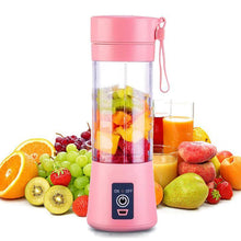 Load image into Gallery viewer, Portable Blender Mini Mixer Electric Juicer Machine Fresh Fruit Juice Blender Smoothie Maker Blender Cup Bottle A Travel Kitchen Portable USB Electric Fruit Juicer Squeezer Bottle Kitchen Tool for Orange Lemon
