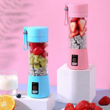 Load image into Gallery viewer, Portable Blender Mini Mixer Electric Juicer Machine Fresh Fruit Juice Blender Smoothie Maker Blender Cup Bottle A Travel Kitchen Portable USB Electric Fruit Juicer Squeezer Bottle Kitchen Tool for Orange Lemon
