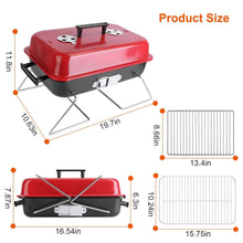 Load image into Gallery viewer, Portable Charcoal Tabletop Grill with Lid
