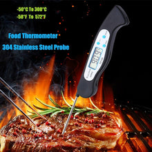 Load image into Gallery viewer, Portable Digital Kitchen Thermometer Food Cooking Meat Barbecue With Probe Food Thermometer Instant Read Meat Thermometer for Grill and Cooking Best Waterproof Ultra Fast Thermometer With Backlight &amp; Calibration For Food Milk Water Cooking Kitchen Tools

