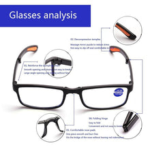 Load image into Gallery viewer, Portable Folding Reading Glasses Anti Blue Light Computer Gaming Eyeglasses Eye Protection Eyewear Men Eyeglasses Women Unisex Eyeglasses Decoration Eyewear Blue Light Blocking Glasses Thick Round Rim Frame Eyeglasses
