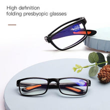 Load image into Gallery viewer, Portable Folding Reading Glasses Anti Blue Light Computer Gaming Eyeglasses Eye Protection Eyewear Men Eyeglasses Women Unisex Eyeglasses Decoration Eyewear Blue Light Blocking Glasses Thick Round Rim Frame Eyeglasses
