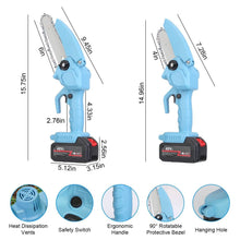 Load image into Gallery viewer, Portable Handheld Cordless Small Chain Saw Battery Powered
