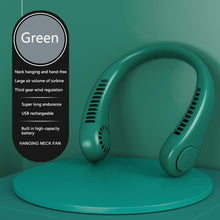 Load image into Gallery viewer, Portable Neck Fan USB Handheld Mute LED Digital Display Leafless Mini Electric Fan Colorful Atmosphere Lights 5th Gear For Rechargeable Personal Wearable Fan with Colorful Flashlight LED Digital Display And Low Noise
