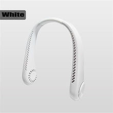 Load image into Gallery viewer, Portable Neck Fan USB Rechargeable 1200mAh Bladeless Fan Mini Electric Ventilator Silent Neckband Wearable Cooling for Sports Rechargeable Bladeless Headphone Design Neck Fans
