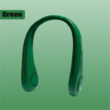 Load image into Gallery viewer, Portable Neck Fan USB Rechargeable 1200mAh Bladeless Fan Mini Electric Ventilator Silent Neckband Wearable Cooling for Sports Rechargeable Bladeless Headphone Design Neck Fans
