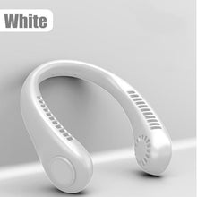 Load image into Gallery viewer, Portable Neck Fan USB Rechargeable Bladeless Fan Mini Electric Ventilator Silent Neckband Wearable Cooling for Sports Wearable Necklace Fan with 3 Speeds for Home Office Travel Outdoor Sports

