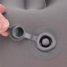 Load image into Gallery viewer, Portable Outdoor Travel Camping Pillow Compressible Inflatable Cushion Soft Neck Protective Head Rest Pillow Durable Portable Fold Outdoor Travel Sleep Pillow Air Inflatable Cushion Break Travel Plane Hotel Rest Ultralight Inflatable PVC Nylon Air Pillow
