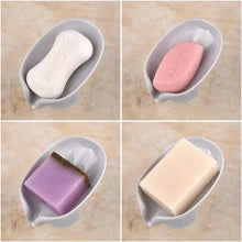 Load image into Gallery viewer, Portable Soap Dish Leaf Shape Soap Holder Leaf Shaped Soap Box Soap Dish For Bathroom Suction Cup Bathroom Storage For Soap Soap Dishes Sponge Container with Suction Cup Leaf Shape Self Draining for Bathroom Kitchen Sink
