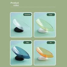 Load image into Gallery viewer, Portable Soap Dish Leaf Shape Soap Holder Leaf Shaped Soap Box Soap Dish For Bathroom Suction Cup Bathroom Storage For Soap Soap Dishes Sponge Container with Suction Cup Leaf Shape Self Draining for Bathroom Kitchen Sink
