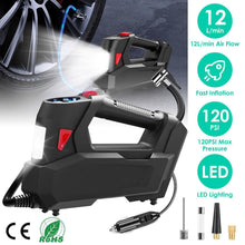 Load image into Gallery viewer, Portable Tire Inflator 120 PSI Maximum 90W Powered Tire Pump with Digital Display LED
