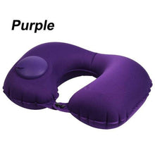 Load image into Gallery viewer, Portable U-Shape Inflatable Travel Pillow Car Head Rest Air Cushion for Travel Office Nap Head Rest Air Cushion Neck Pillow  Inflatable Travel Neck Pillows Hand Press U-Shaped Headrest Cushion Compressible Ergonomic Inflating Pillows for Neck Support
