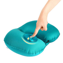 Load image into Gallery viewer, Portable U-Shape Inflatable Travel Pillow Car Head Rest Air Cushion for Travel Office Nap Head Rest Air Cushion Neck Pillow  Inflatable Travel Neck Pillows Hand Press U-Shaped Headrest Cushion Compressible Ergonomic Inflating Pillows for Neck Support
