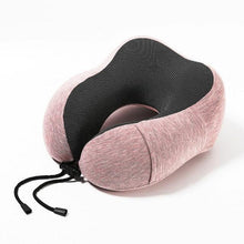 Load image into Gallery viewer, Portable U-Shape Magnetic Headrest 30x28cm Neck Pillow Memory Foam Travel Office Car Embrace Cervical Pillow Cotton Neck Pillow Cervical Vertebra Travel Portable Noon Break Aircraft Neck Pillow For Traveling Upgraded Travel Neck Pillow Travel Accessories
