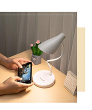 Load image into Gallery viewer, Portable USB Rechargeable LED Folding Desk Lamp Eye Protection Touch Dimming Working Reading Table Lamp  For Book Bed Office Decorative Table Lamp Cute Study Lamps for Bedroom Décor
