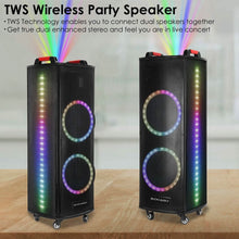 Load image into Gallery viewer, Portable Wireless Party Speaker Colorful Lights DJ PA System
