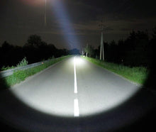 Load image into Gallery viewer, Powerful Flashlight Rechargeable Waterproof Searchlight Powerful Long Beam Distance LED Super Bright Flashlight Cree Torch with  Ramping Indicator USB Charger Super Bright Torch Best For Hiking Hunting Camping Outdoor Sport
