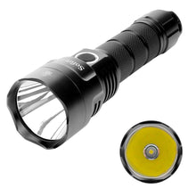 Load image into Gallery viewer, Powerful Flashlight Rechargeable Waterproof Searchlight Powerful Long Beam Distance LED Super Bright Flashlight Cree Torch with  Ramping Indicator USB Charger Super Bright Torch Best For Hiking Hunting Camping Outdoor Sport

