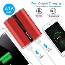 Load image into Gallery viewer, Powermaster 12000mAh Portable Charger with Dual USB Ports 3.1A Output
