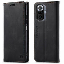 Load image into Gallery viewer, Premium Leather PU Flip Case Magnetic Flip Case Card Slot Silicone Bumper Protective Case For Xiaomi Redmi Note 10 Case Flip Matte Leather Cover For Redmi Note 10 s Por Max 10s Case Luxury Wallet Strong Magnetic Cover

