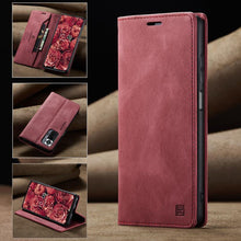 Load image into Gallery viewer, Premium Leather PU Flip Case Magnetic Flip Case Card Slot Silicone Bumper Protective Case For Xiaomi Redmi Note 10 Case Flip Matte Leather Cover For Redmi Note 10 s Por Max 10s Case Luxury Wallet Strong Magnetic Cover
